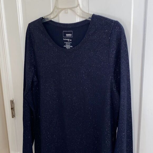 🔥3/$20🔥 Sonoma long sleeve sparkly tee size M - Picture 4 of 7
